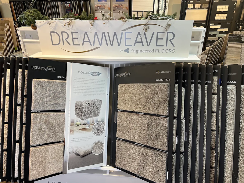Dreamweaver carpet examples in the Clayton showroom