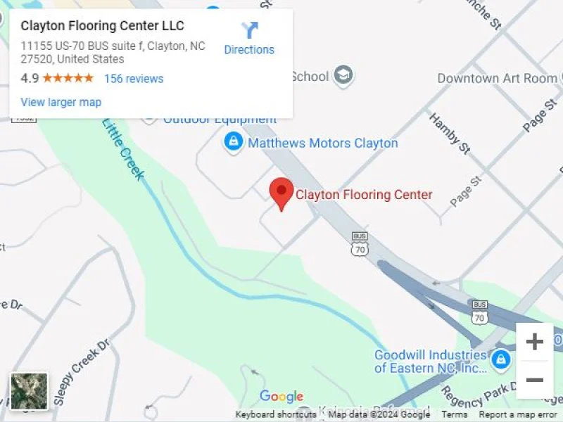 Clayton Flooring Center's location in Clayton, NC
