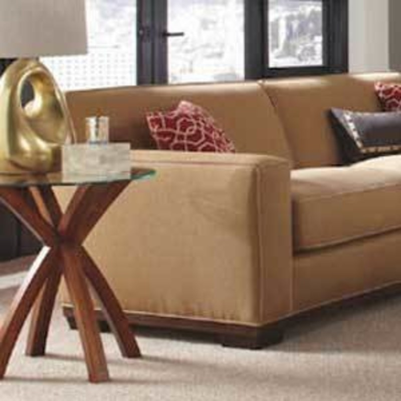 A beige sofa