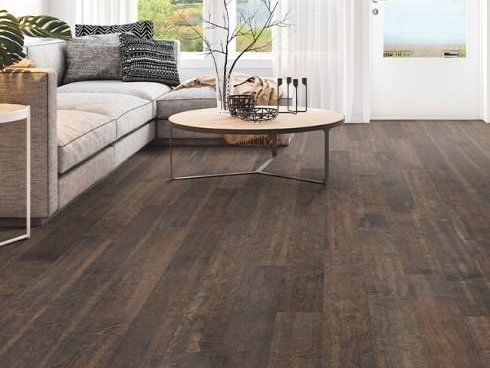 Hardwood in bright living room